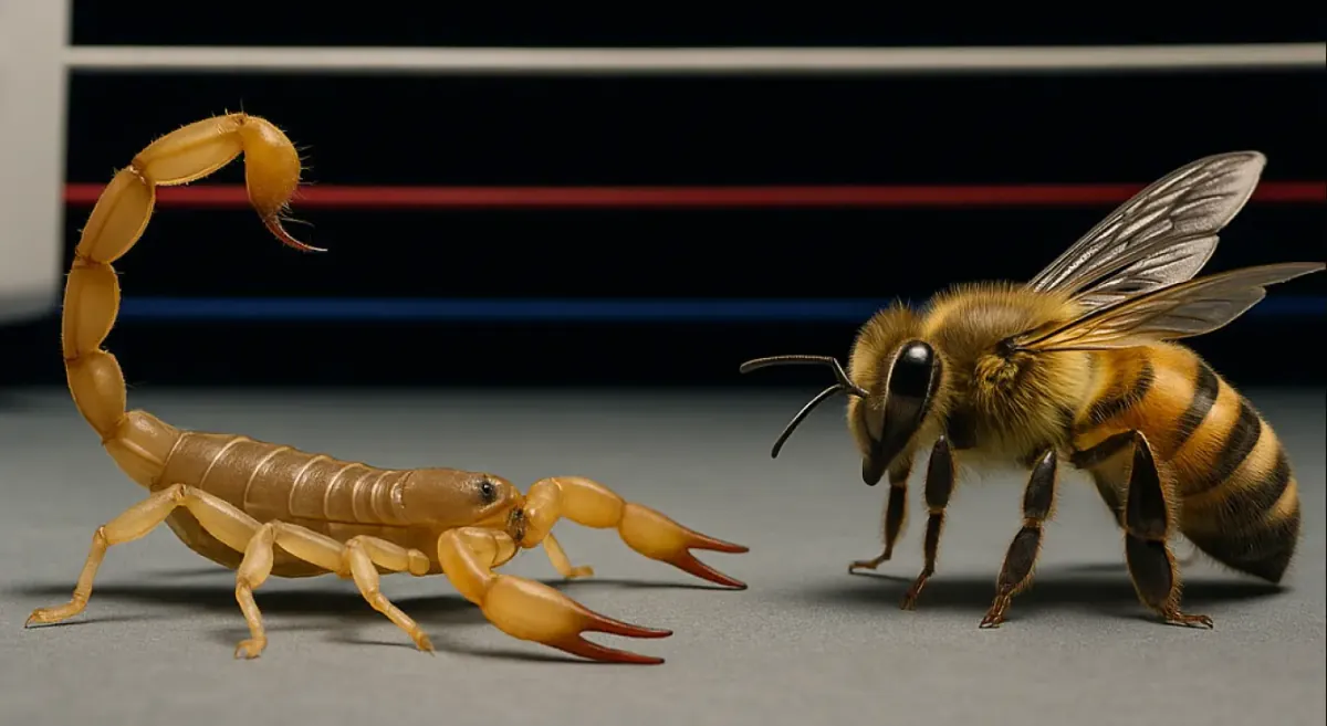 Piquete de alacrán vs. piquete de abeja: ¿cuál es peor?