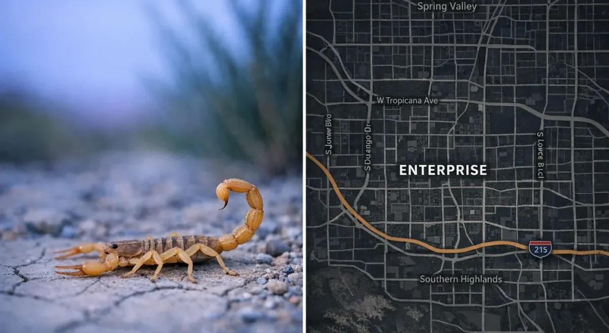 Alacranes en Enterprise, Nevada: temporada, piquetes y control
